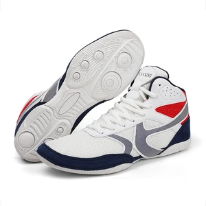 Make Your Own Custom Wholesale Factory Mens Weightlifting Boxing Boots Lace-up Non-slip Wrestling Shoes Sport Powerlifting Shoes