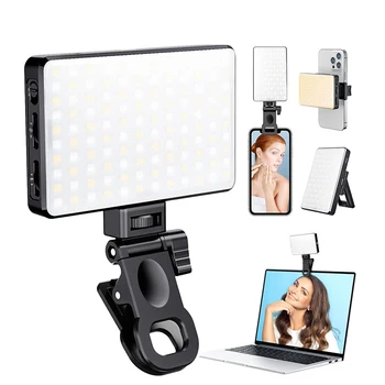Rechargeable Portable LED Phone Light with Magnetic Selfie Fill Holder for Photos Videos Mobile Phone Accessories   ST-120B