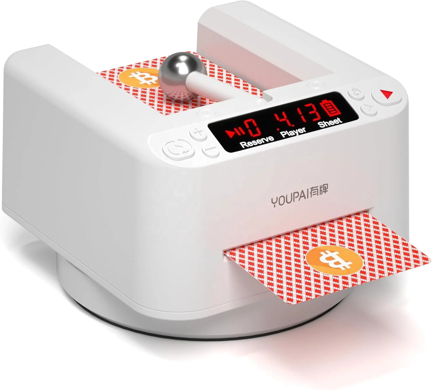 Automatic 360° Rotating Card Dealer Blackjack Table Poker Accessories Roulette Playing Cards Shuffler Machine for Entertainment