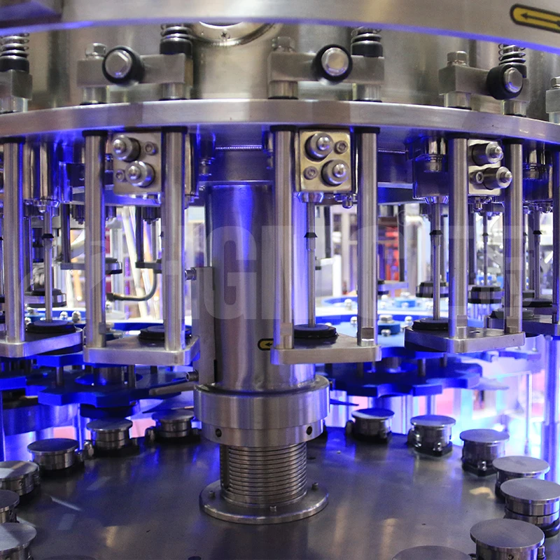 HGMC啤酒瓶灌装机18-6液体碳酸汽水饮料水杯自动装瓶封盖线饮料