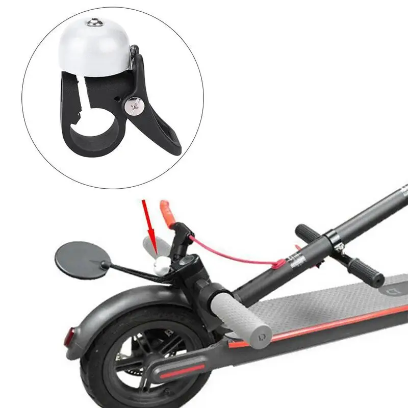 NUVO Bike Bicycle Handlebar Bar Adjustable Strap Type Bell Ding Ring - Silver eB
