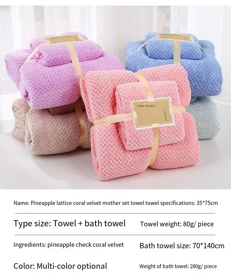 Wholesale Luxury Hotel Microfiber Bath Towels Set Multicolor Soft Coral Fleece Bath Towel Buy
