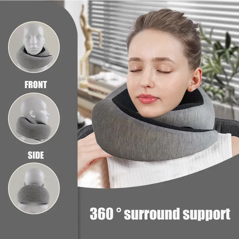 2024 Stuffable Billebon Premium the  Travel Memory Foam  Neck Support Pillow for Travelling Airplane