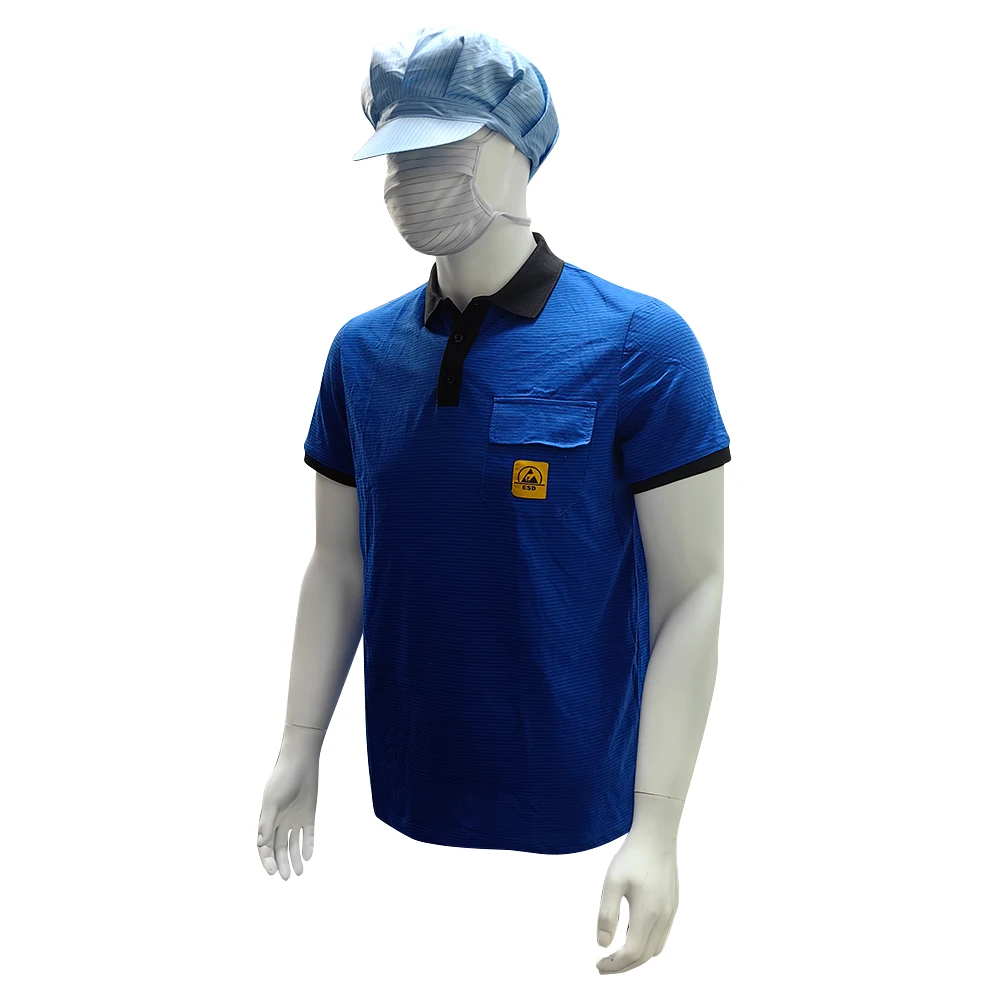 ALLESD Antistatic Cotton Comfortable Shirts ESD Polo T Shirt with Embroidery Logo SML-5XL