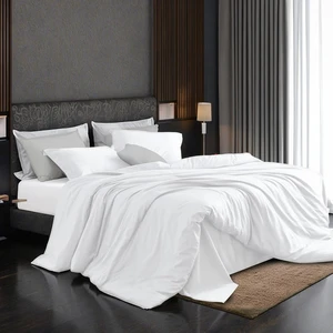 Hot Sale Queen Size 100% Cotton Bedding Set Premium Simple Woven Style 5-Star Hotel Quality Eco-Friendly All-Season Bed Set