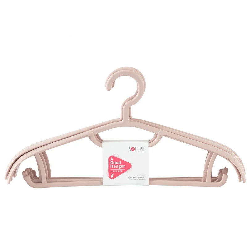 SOLELY Factory's Hot sale Wide Shoulder Multifunctional Hanger with Lateral Hooks and ring Wardrobe Balcony Bathroom Living room