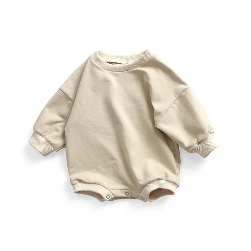 Cute Long Sleeve Baby Onesie Blank Terry Sweater Fabric Shortall Loose Rib  Hem Baby Romper With Snap Button - Buy Baby Romper,Baby Shortall Sweatshirt  Onesie,Baby Clothes Product on Alibaba.com