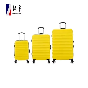 High Quality Traveling Luggage Sets 3 Piece Pink Abs Trolley Luggage Suitcase Universal Wheel Pull Rod Box