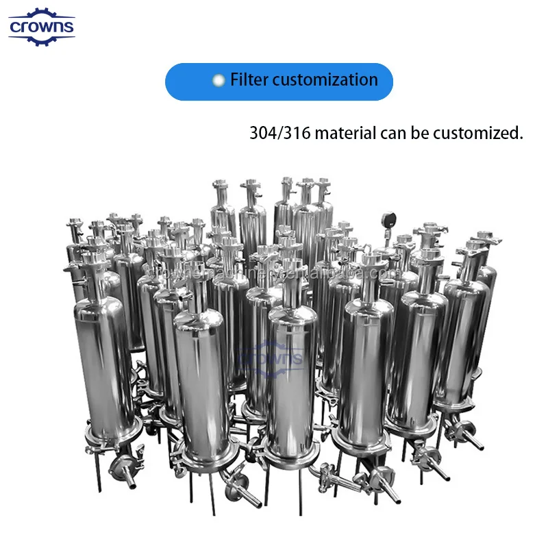 Industrial Sediment Filtration Solution Stainless Steel Multi Cartridge Filter Housing