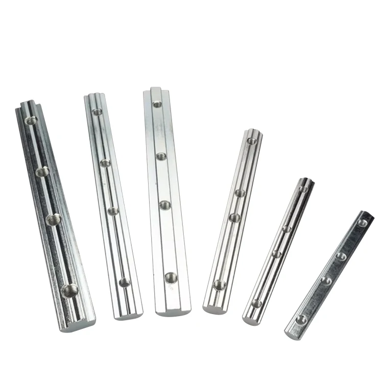 Aluminum Profile Fastening Accessories, Long Strip Connectors, 20/30/4045 Connecting Strips, Docking Extension groove Nuts details