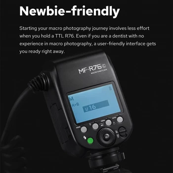 Godox MF-R76N TTLマクロリングフラッシュ - Nikon用 無線リモコン機能付き
