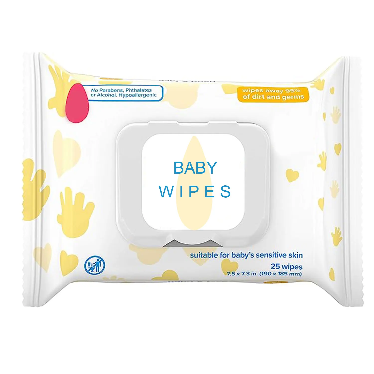 Lingettes pour la bouche et les mains de bébé avec logo personnalisé, vente en gros, lingettes biodégradables pour bébé, eau purifiée à 99%, sans danger pour les peaux sensibles