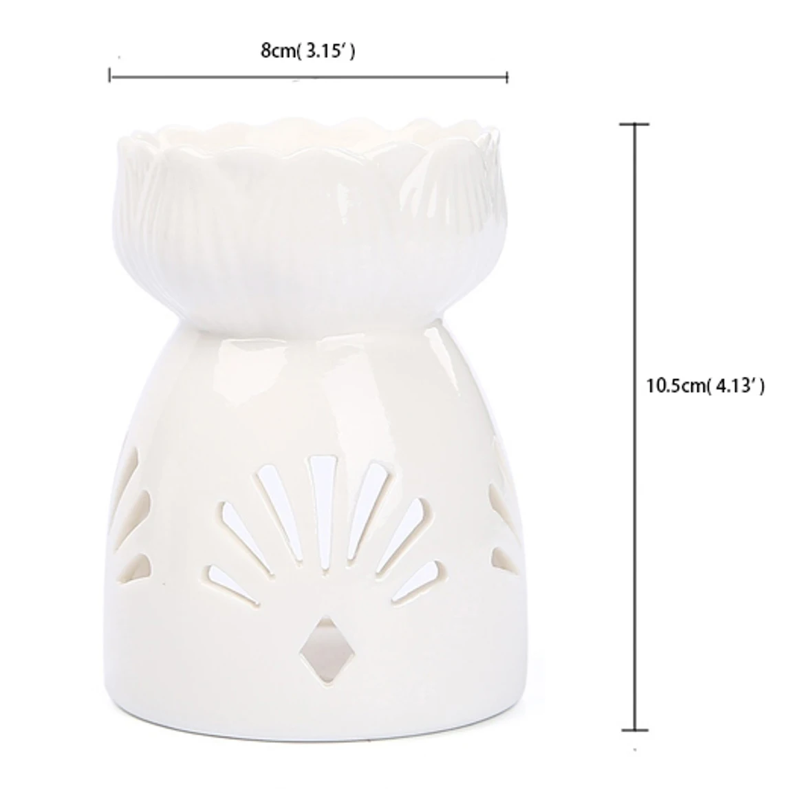 Home Decor Perfume Lamp Essential White Ceramic Oil Burner Tealight Wax