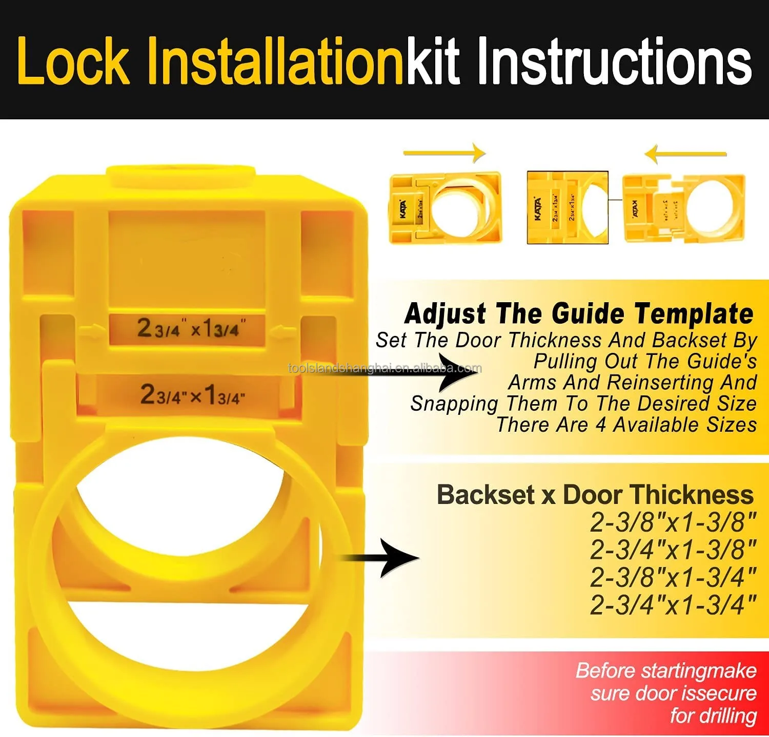 Carbon Steel Door Lock Hole Saw Drill Bit Door Locks Installation Kit