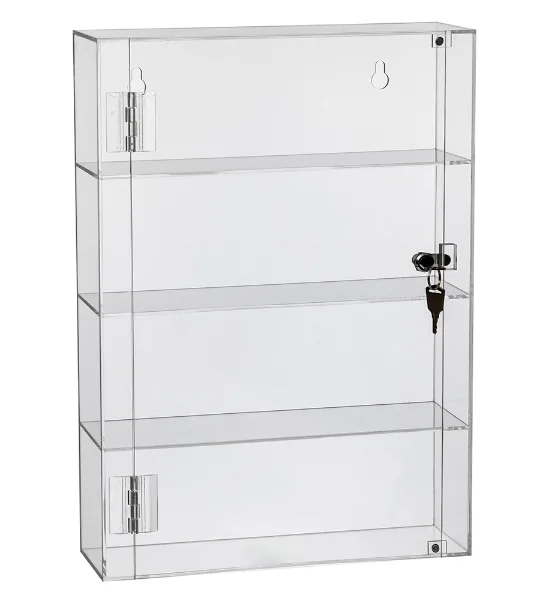 Custom 4 Tier Acrylic Display Case Clear Display Case With Lock And 2