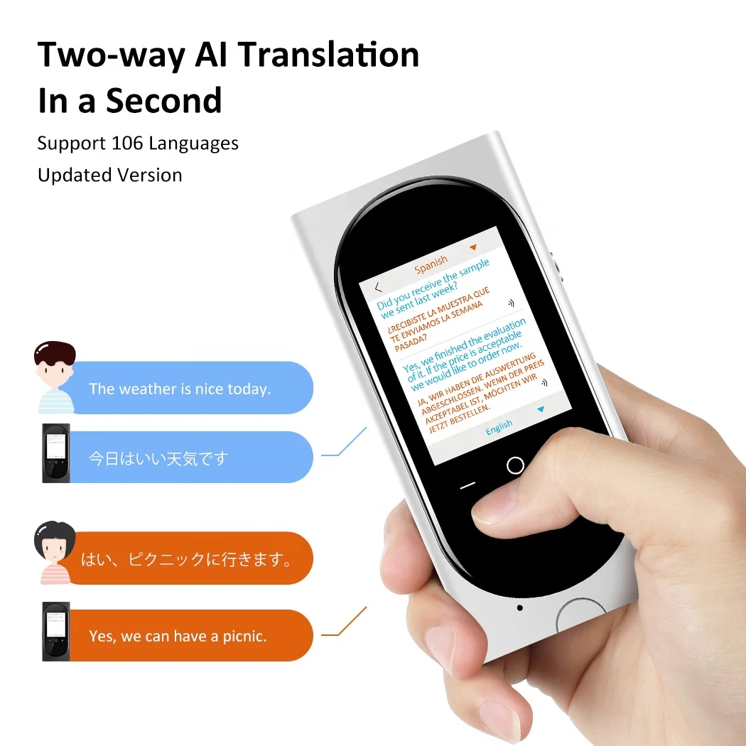 VORMOR T10 Language Translator 0.1s Business Google Translate Language Smart Voice Translator OEM Wifi Offline Photo Tranlator