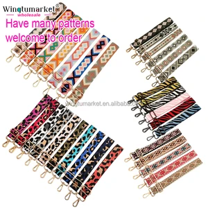 Wholesale Crossbody Bag Replaceable Shoulder Boho Style Straps Sling Bags Jacquard Shoulder Bag Guitar Webbing Strap