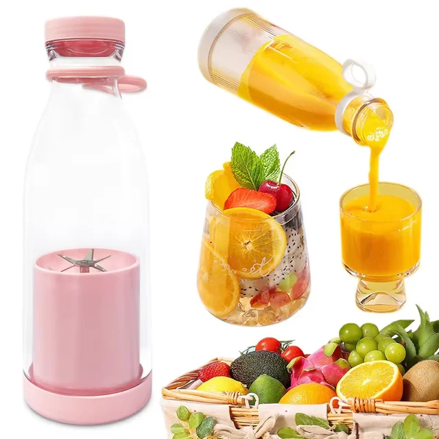 Personal 420ML Fresh Ice Juice Mixer Bottle Usb Charging Electric Portable Juicer Cup Wireless Mini Mixer Blender For Smoothies