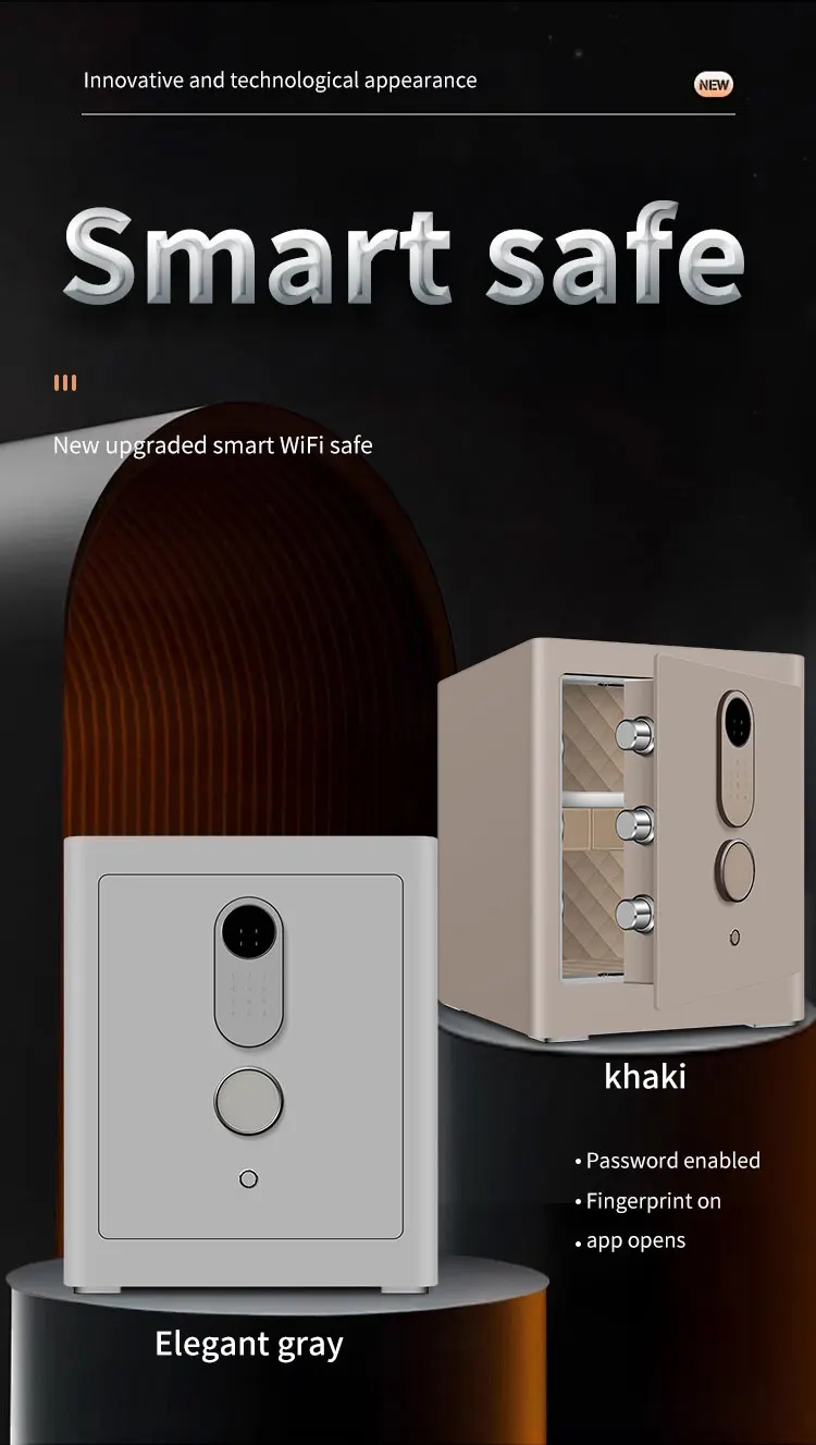 CEQSAFE Electronic Steel Home Safe Box with Fingerprint TUYA APP WIF Lock Strong Household Security Digital Storage Safety Box supplier