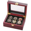 6 anillos + hebilla 6-agujero caja de madera