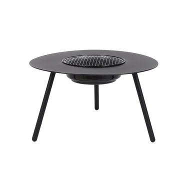 Portable Multi-Functional Modern Iron Tea Brewer Table Smokeless BBQ Table for Outdoor Gatherings and Courtyard Use