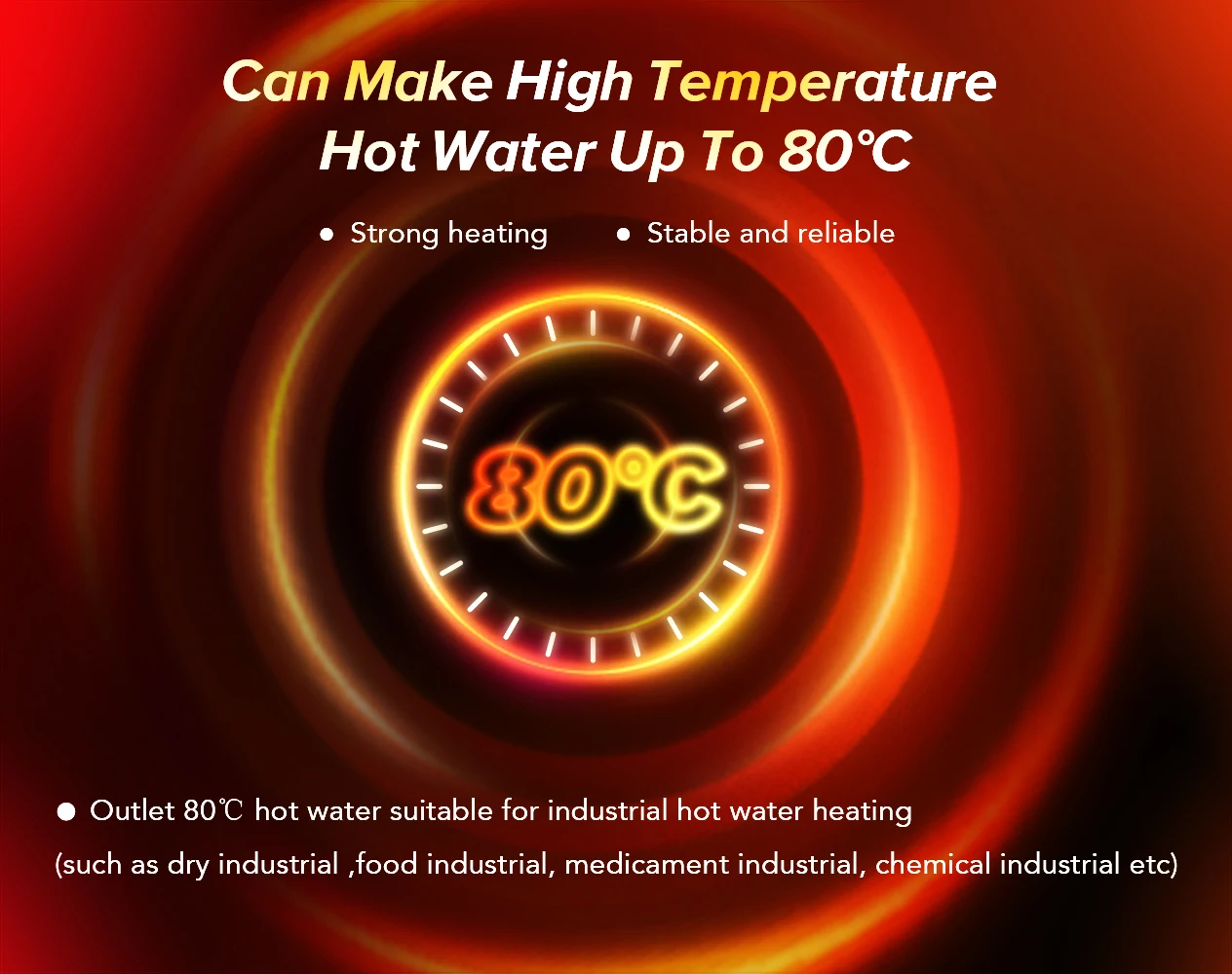 Customized 5hp/10hp/25hp Commercial Use Air To Water Hot Water Heat Pump 15kw/30kw/70kw 80