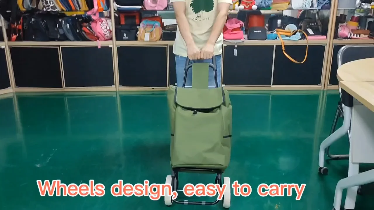 Outdoor Aluminum Folding Shopping Trolley Bag Dolly With Rolling Wheels