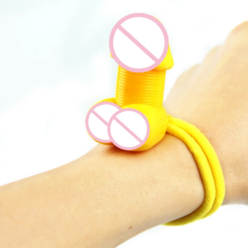 New Product Explosion Popular Design Band Ring Male Genitalia Sex Toys Hair Tie Creative Gift Sexy Male Penis Cock Hair Tie