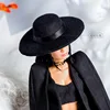 Black woolen hat-30cm supermodel size doll wearable