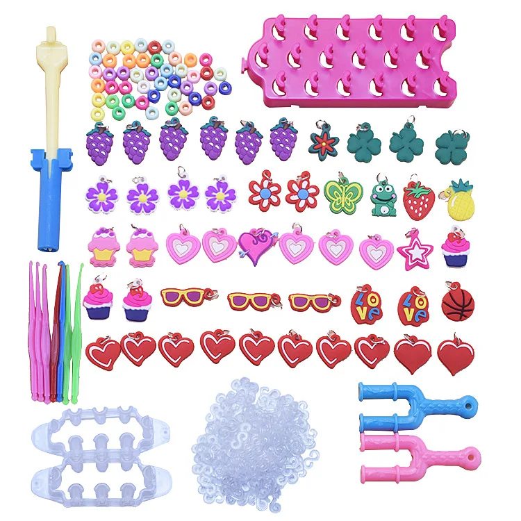 Rainbow Rubber Bands Kit,Bracelet Making Set For Boy Girl Weaving Diy