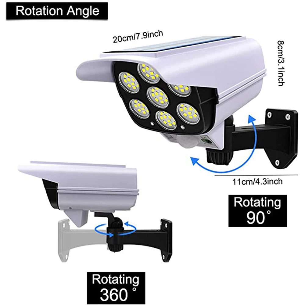 Solar Light Motion Sensor 77 LED Wall Lamp IP65 Waterproof
