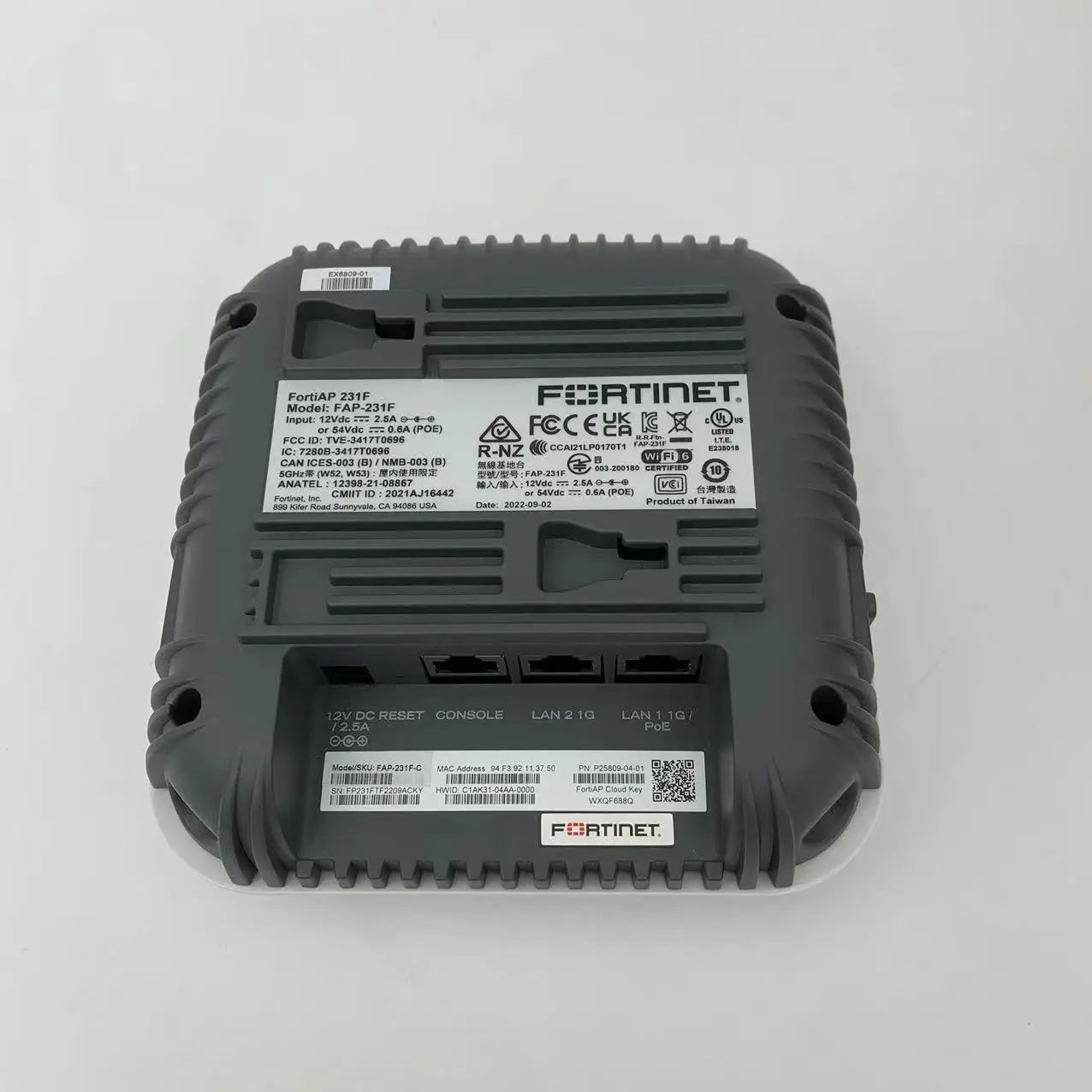 中古 清掃済＞FORTINET FAP-221C 無線アクセスポイント 初期化 動作