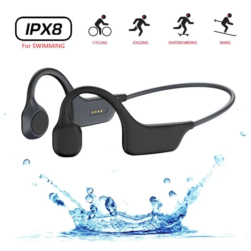 Pogo New Arrival DG08M IPX8 Bone Conduction Headset 8GB 32GB Memory Mp3 Waterproof Open Ear Wireless Headsets