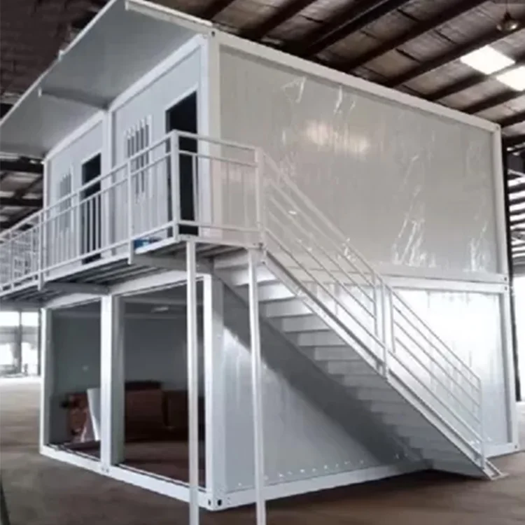 Compact Detachable Container House for Small-Scale Construction Camps Space-Saving Stackable Steel Sandwich Panel Outdoor Villas