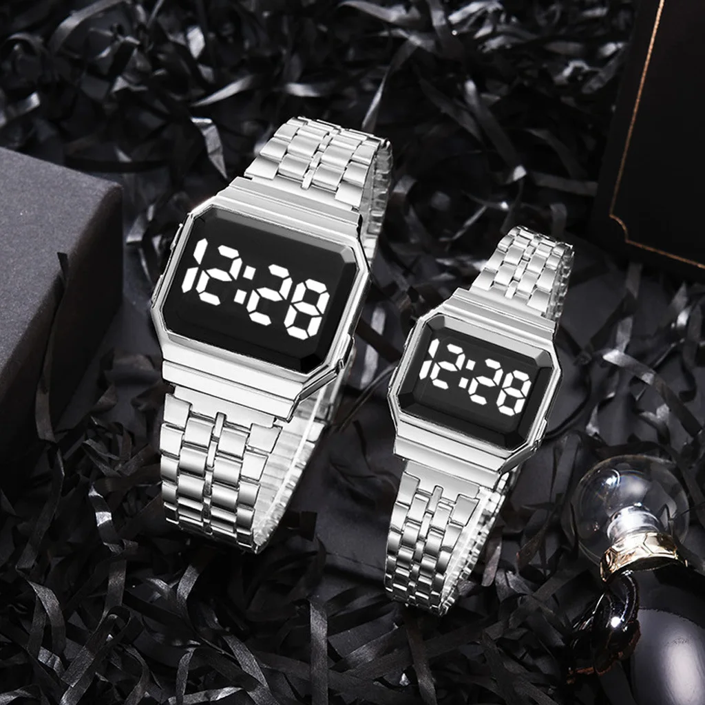 belt newtouch watch YISHI Electronic Touch Screen Steel Belt Watch Sporty Stylish