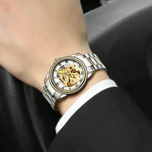 Luxury Sapphire Skeleton Automatic Watch