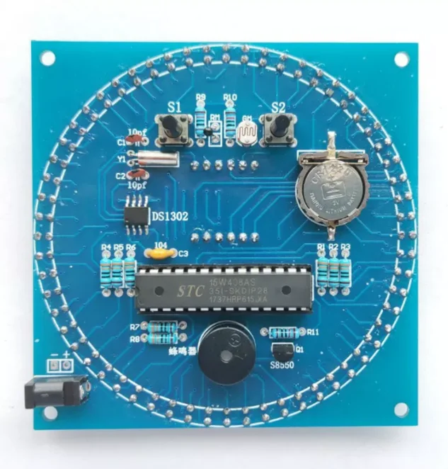 Fai Da Te DS1302 Kit Orologio Elettronico A Rotazione LED 51 SCM Learning Board 2