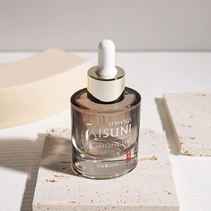 30ml Oval Shape Glass Transparent Essential Oil Dropper Bottles Cosmetic