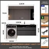 Lavabo integrato curvato a caldo 120Rock Slab + mobiletto a specchio intelligente