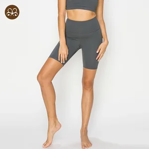 2023 Fashionable Basic Biker Short Womens Fitness Gym Sets Blank Short Legging Custom Logo Stretch Yoga Leggings for Women