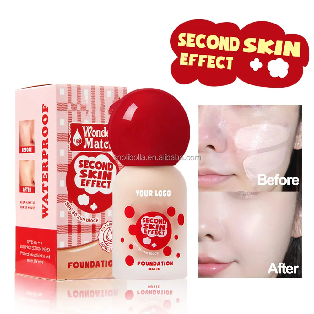 OEM Moisturizing Liquid Foundation Makeup Cream Pressed Powder Concealer for Dark/Dark Skin Tone Matte Finish for Face Makeup