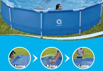 Cubierta Solar Redonda para Piscinas Autoportantes Avenli 250 y 195 Cm