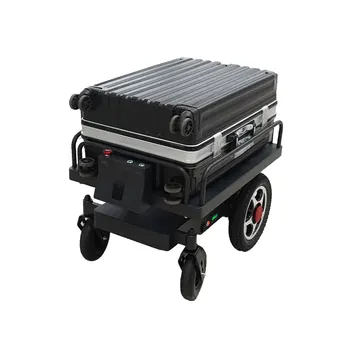 Automatic Four-wheel Steel Electric Heavy Duty Hand Truck Flatbed Cargo Transport Trolley Platform