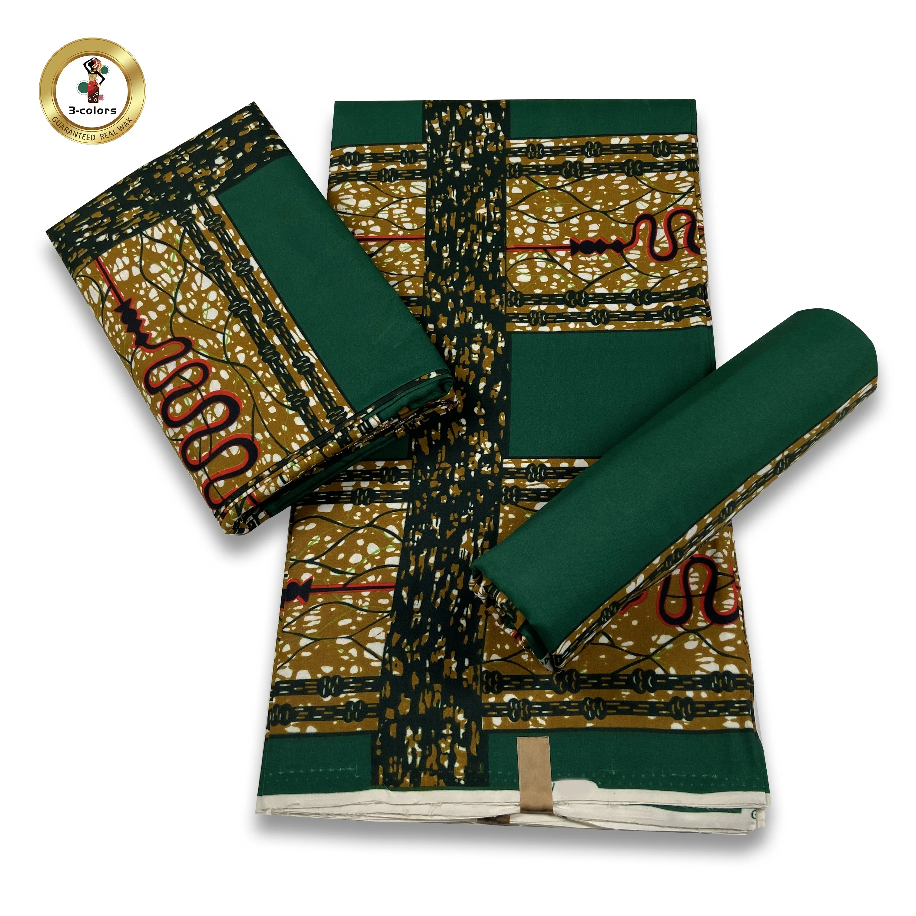 2020 Top Sale African Java Wax Cloth Veritable Polyester Stretch Satin Fabric Printed