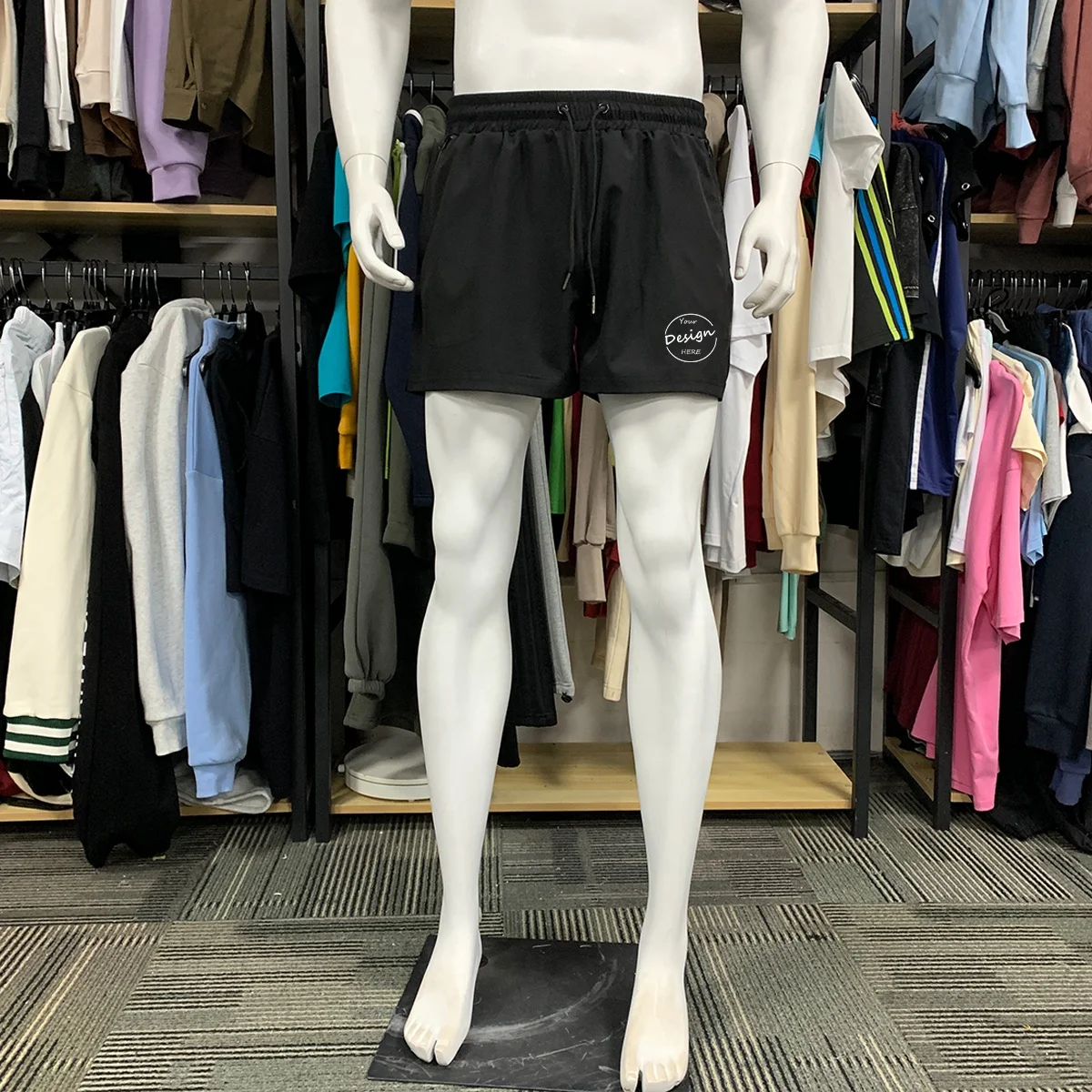 JL616B Men Gym Shorts Nylon Quick Dry Bermuda Shorts Blank Sportswear Workout Jogger Running Shorts for Men