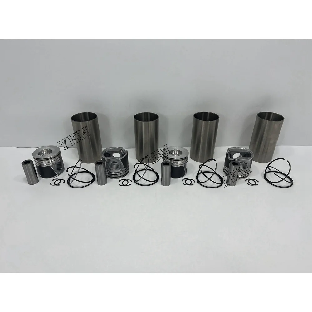 Stock Complete QSB4.5 Cylinder Liner Kit Cylinder Piston Kit With Piston Ring for Excavator Truck Engine Engine Parts