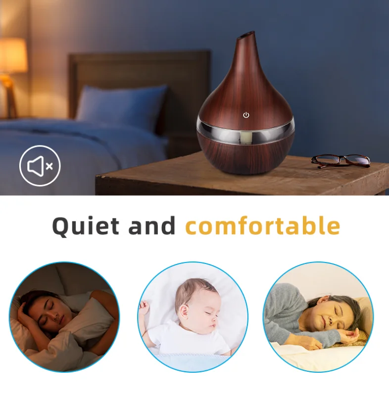 300ml USB Diffuser Aroma Essential Oil Car Air Humidifier Ultrasonic Colorful LED Night light Cool Mist for Home Office Car