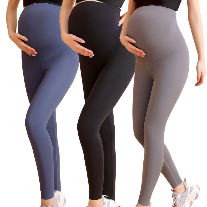 High Waist Pregnancy Leggings Skinny Maternity Clothes for Pregnant Women  Belly Support Knitted Leggins Body Shaper Trousers