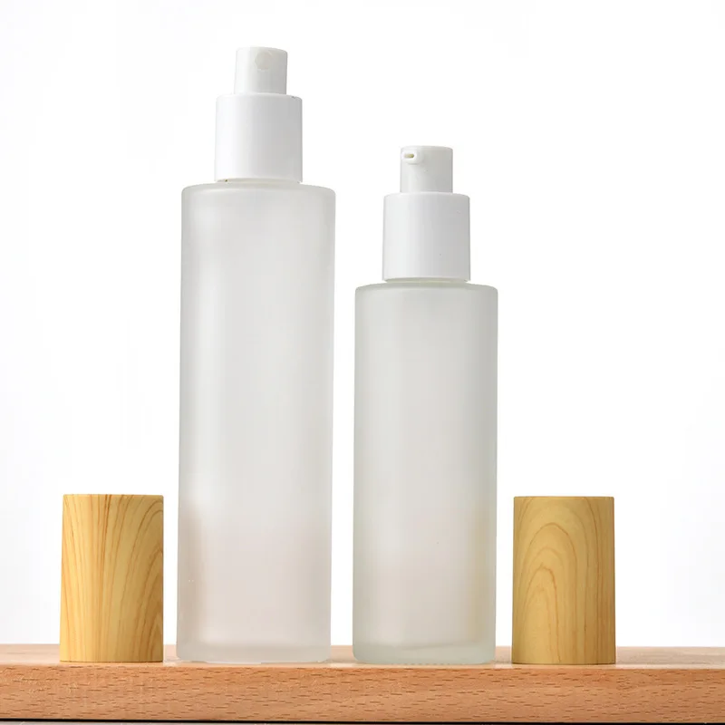 Scrub Cream Bottle Cover Face Cream Bottle Cosmetics Glass Bottle Travel Separate Bottling Set 5g 10g 15g 20g 30g 50g 60g Bamboo