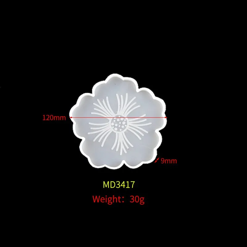 mirror surface high quality flower silicon molds for epoxy resin for crystal epoxy resin cast